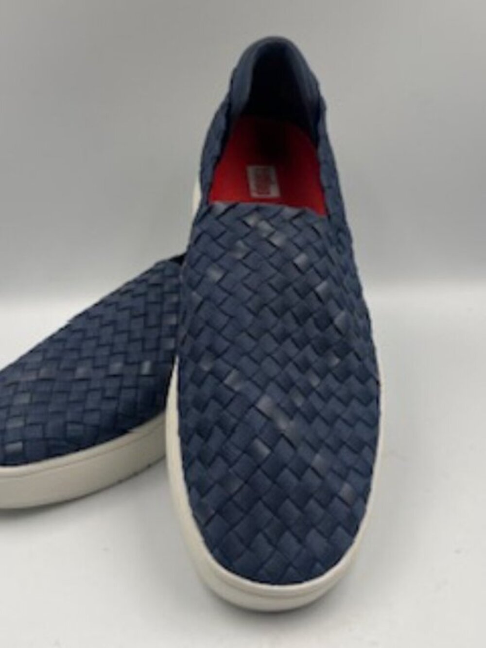 NEW‎ FitFlop Rally-X Men’s size 10 Duo-Weave slip on shoes Navy Sneakers NWOB